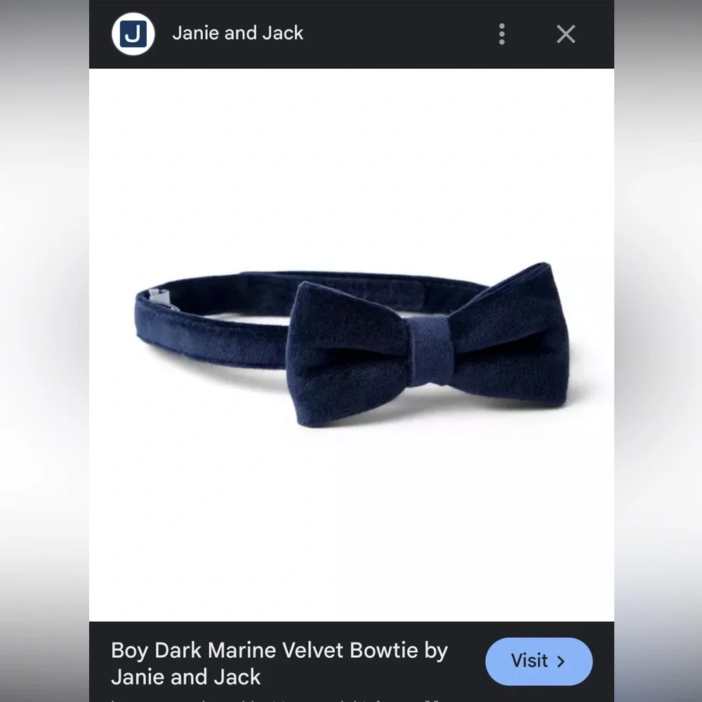 Janie and Jack Velvet Bow tie